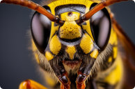 close up picture of a wasp that diamond pest conrol specializes in removing in the greater little rock area